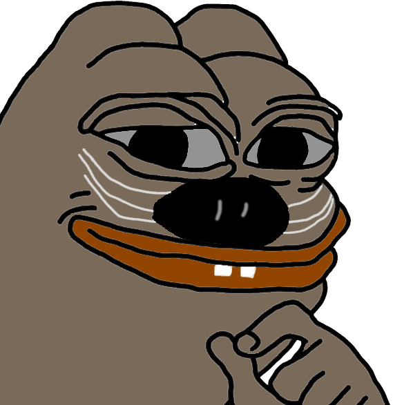 Thinking Pepe The Frog PNG
