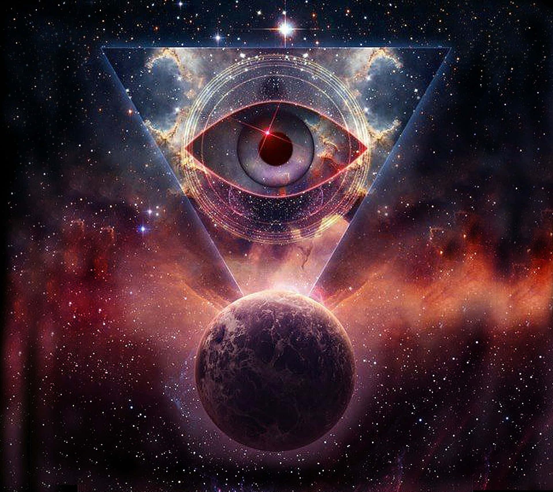 The All Seeing Eye In Space Wallpaper
