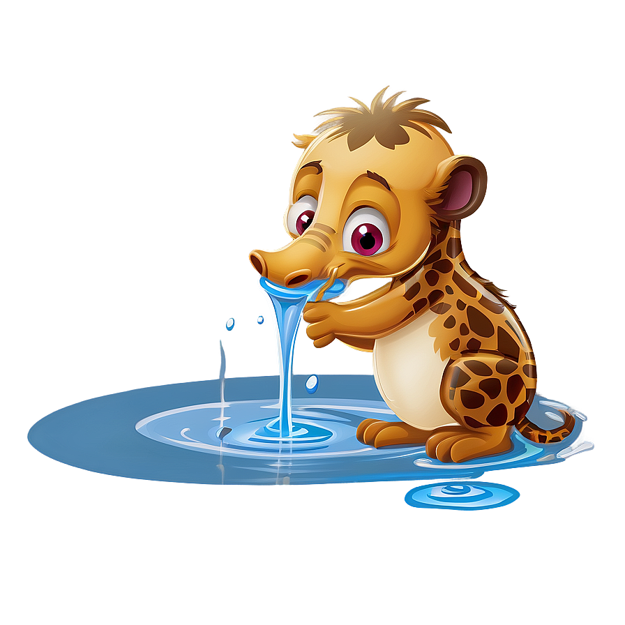Thirsty Animal Cartoon Water Png Ixk PNG