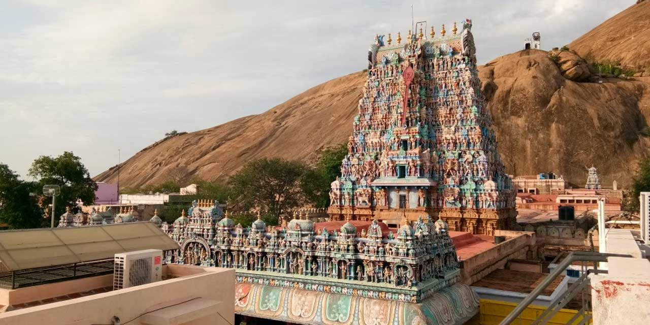 Majestic View of Thiruparankundram Murugan Temple Wallpaper