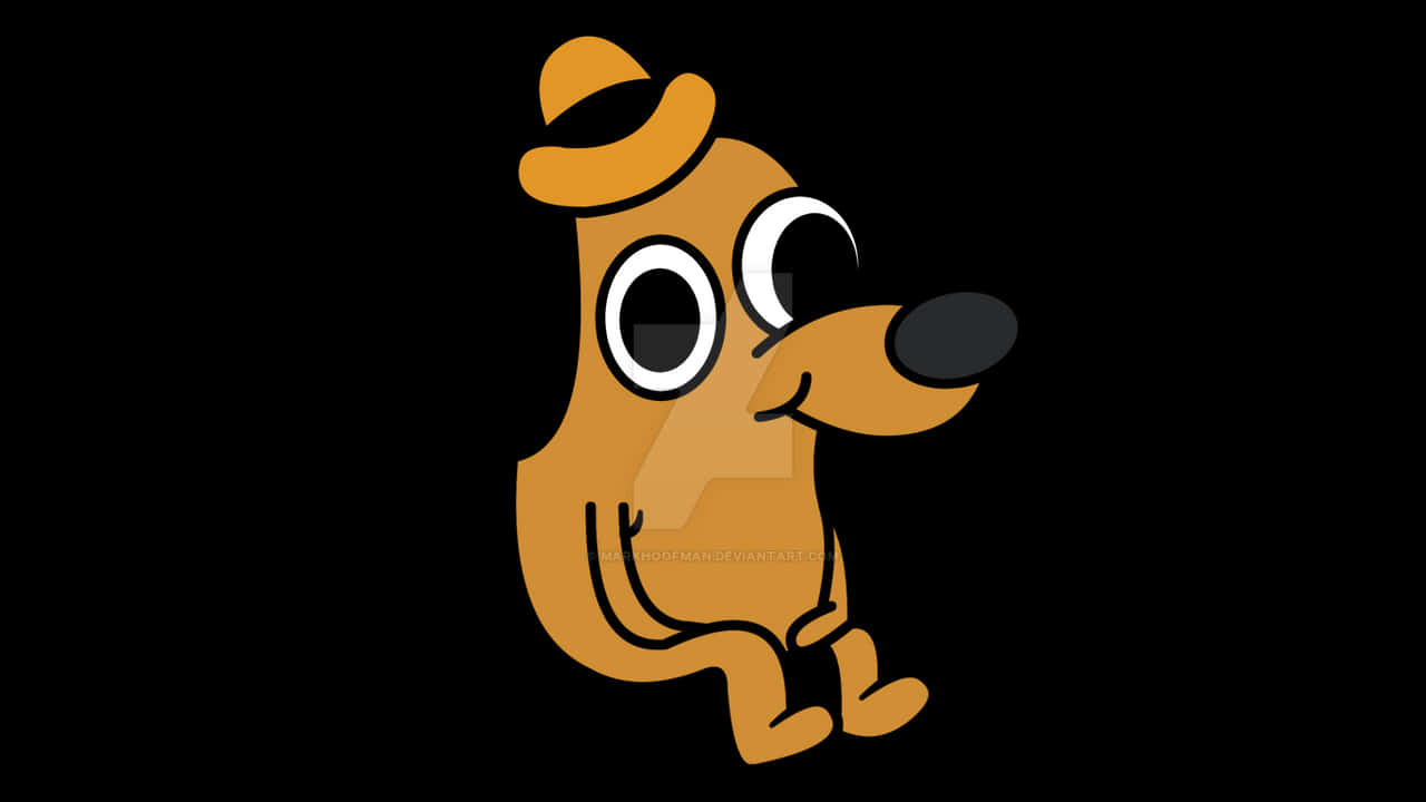 A Cartoon Dog With A Hat On His Head Wallpaper