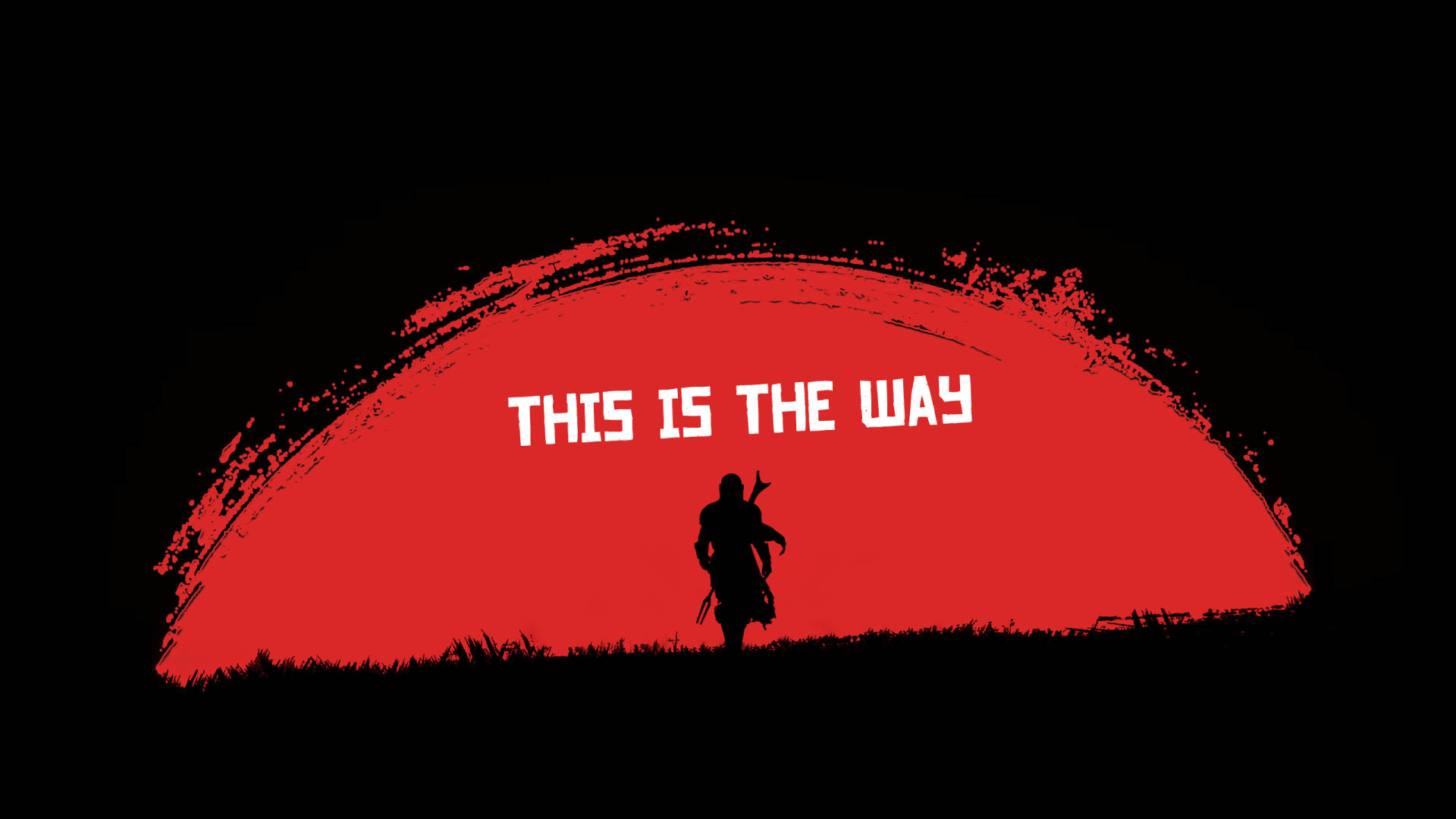 This Is The Way Red Background Wallpaper