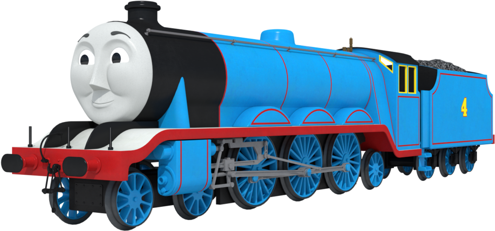 Thomas Friends Blue Engine Gordon Number4 PNG