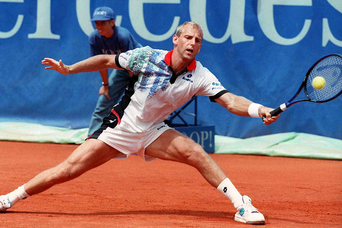 Thomas Muster Hitting Tennis Ball Wallpaper