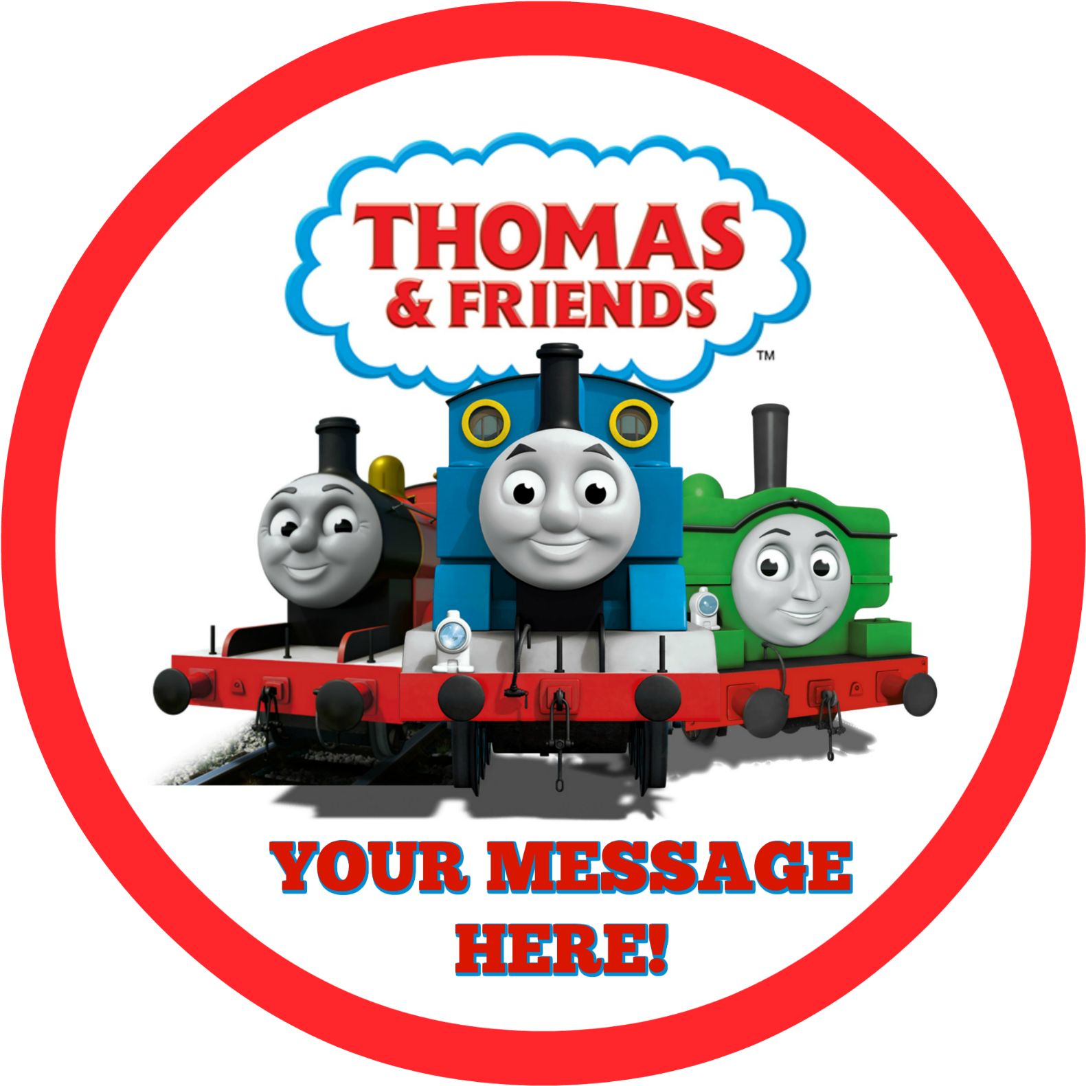 Thomasand Friends Custom Message PNG