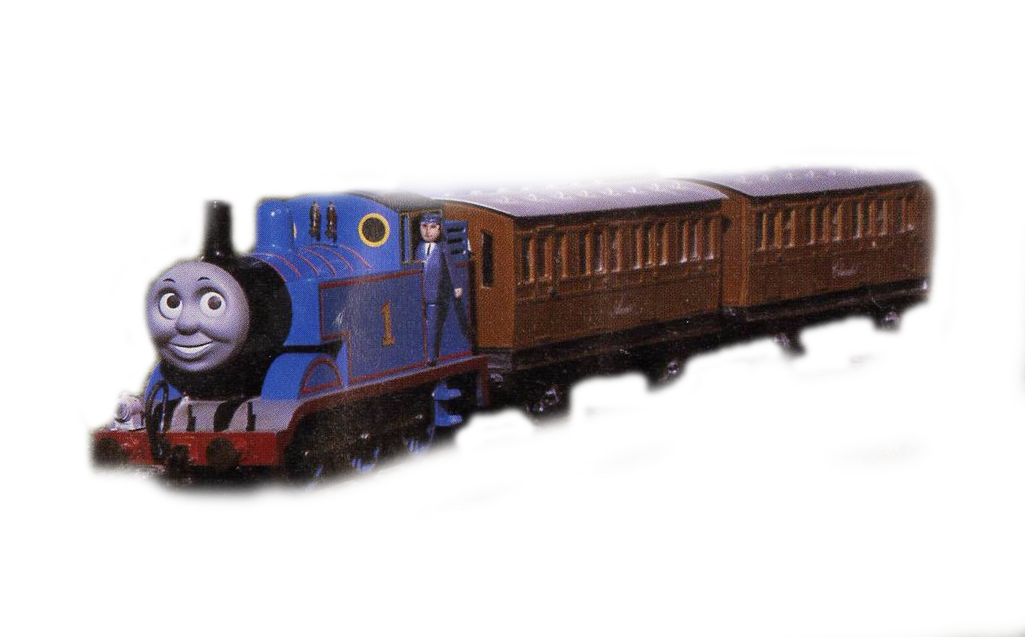 Thomasthe Tank Enginewith Passenger Carriages PNG