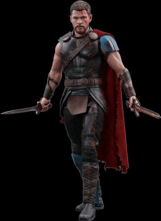 Thor Armored Warrior Stance PNG