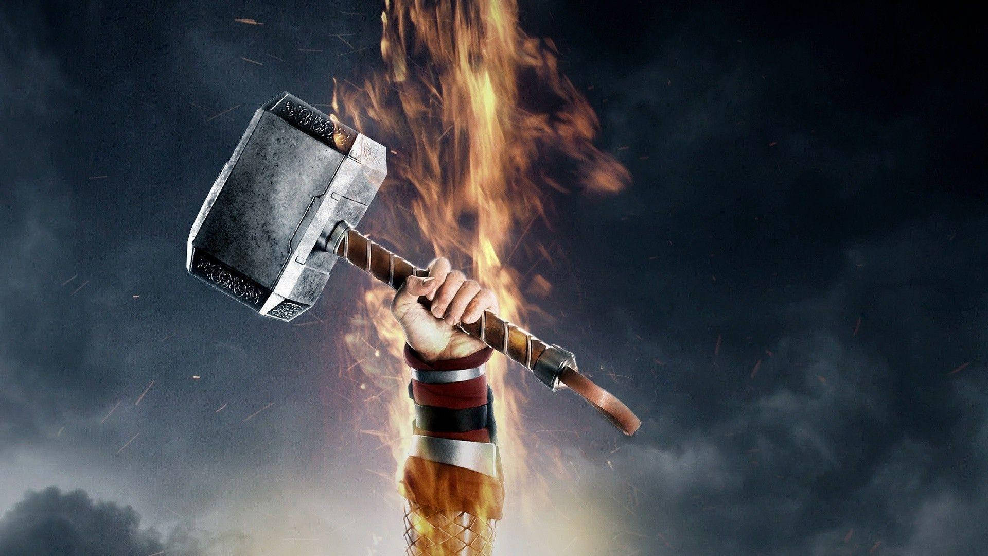 Feel the power of Thor's hammer Wallpaper