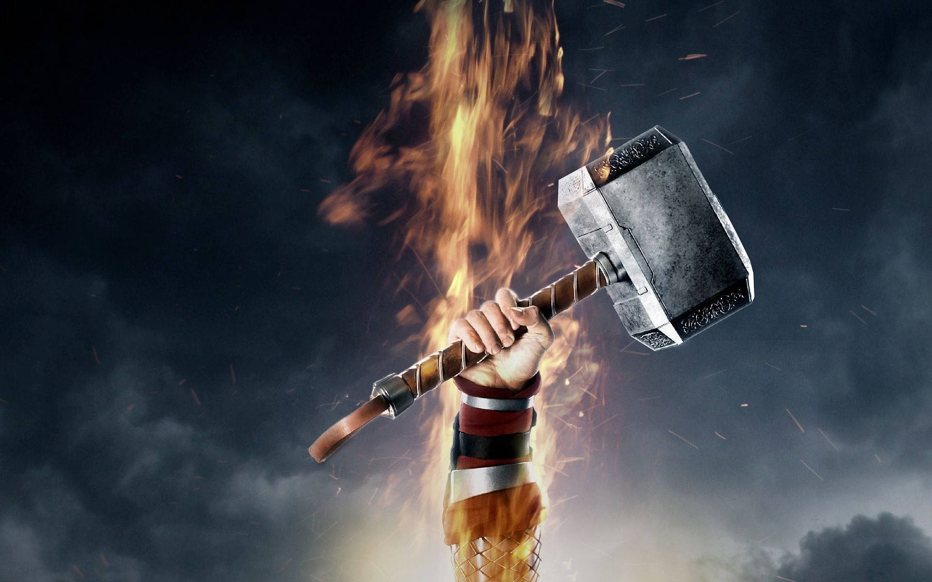 Udlåsning af Thors legendariske hammer Wallpaper