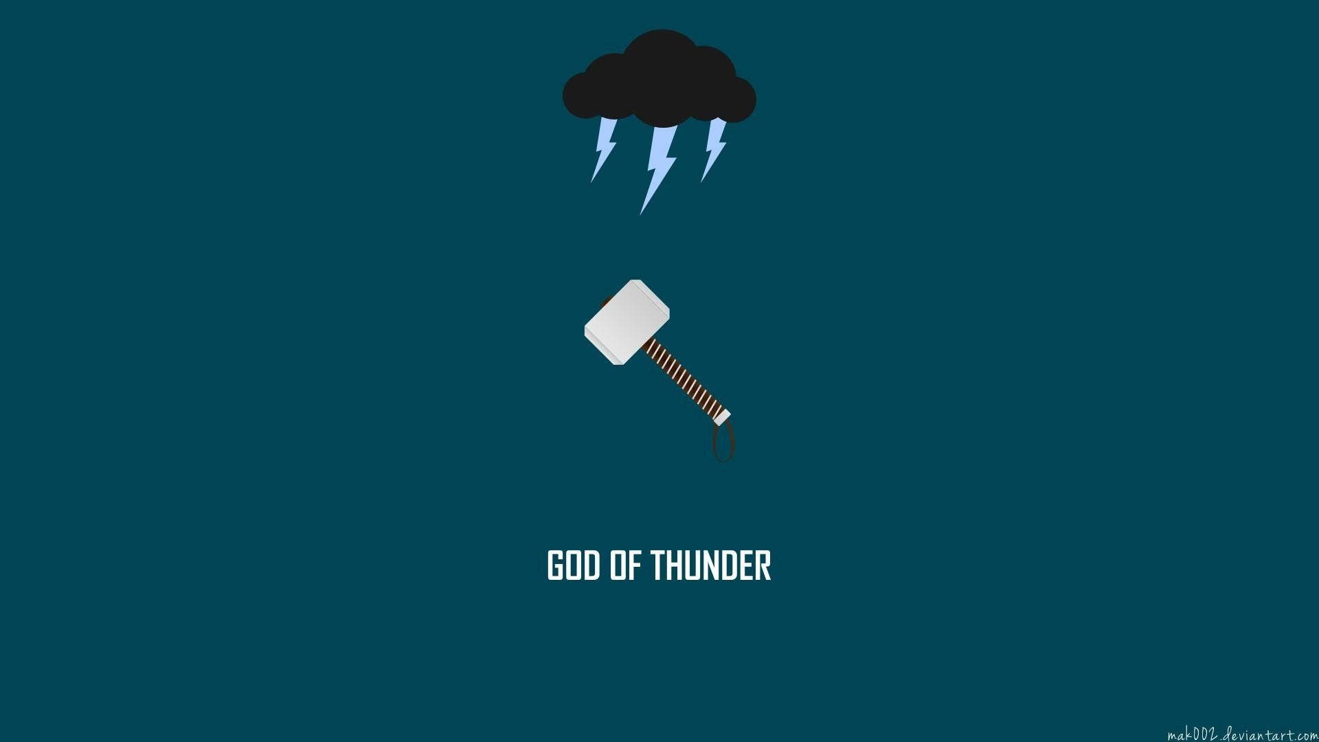 Magten af Thors hammer udløser sin kraft. Wallpaper