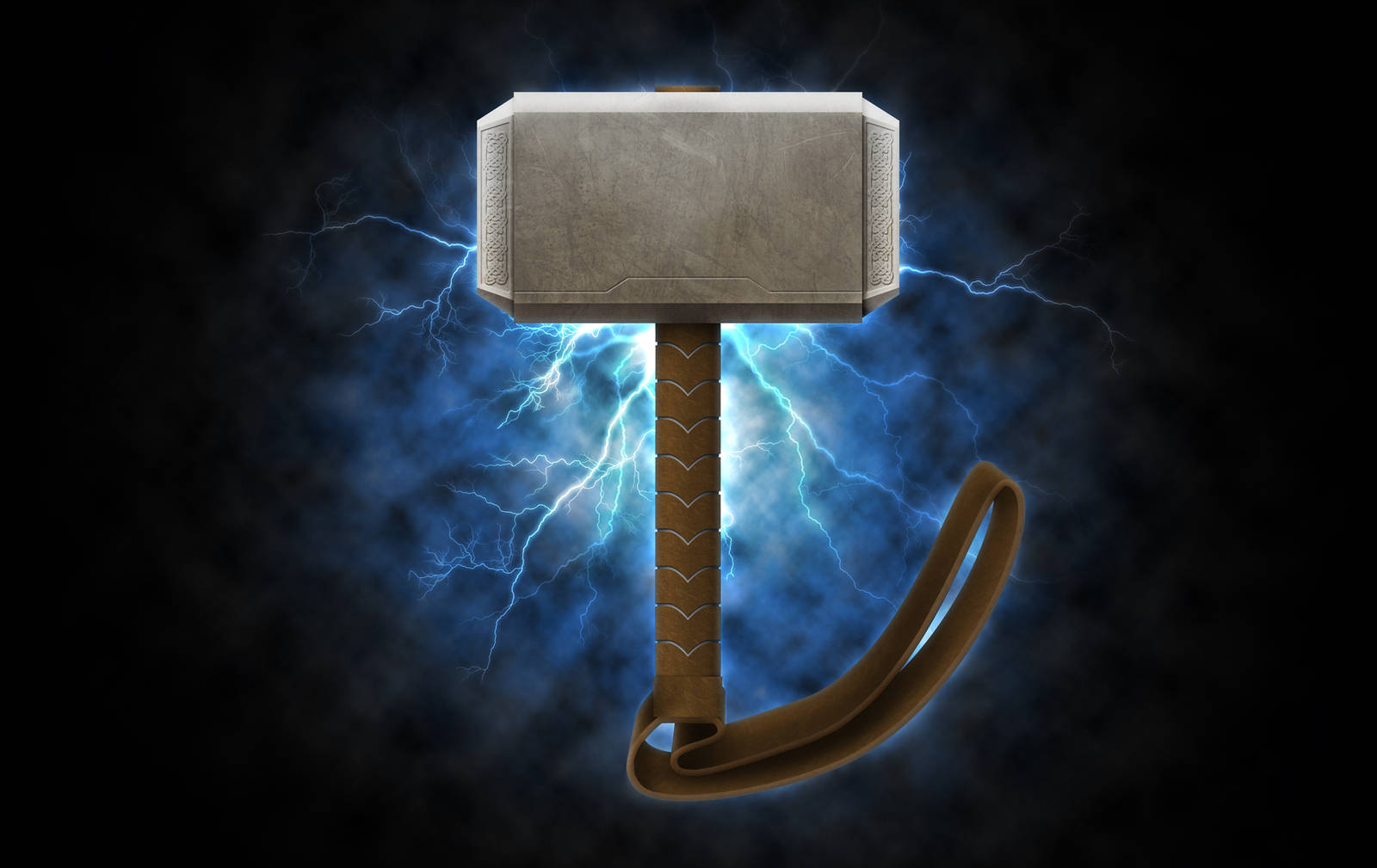 Frigør kraften fra Mjolnir: Den mægtige Thor's Hammer Wallpaper