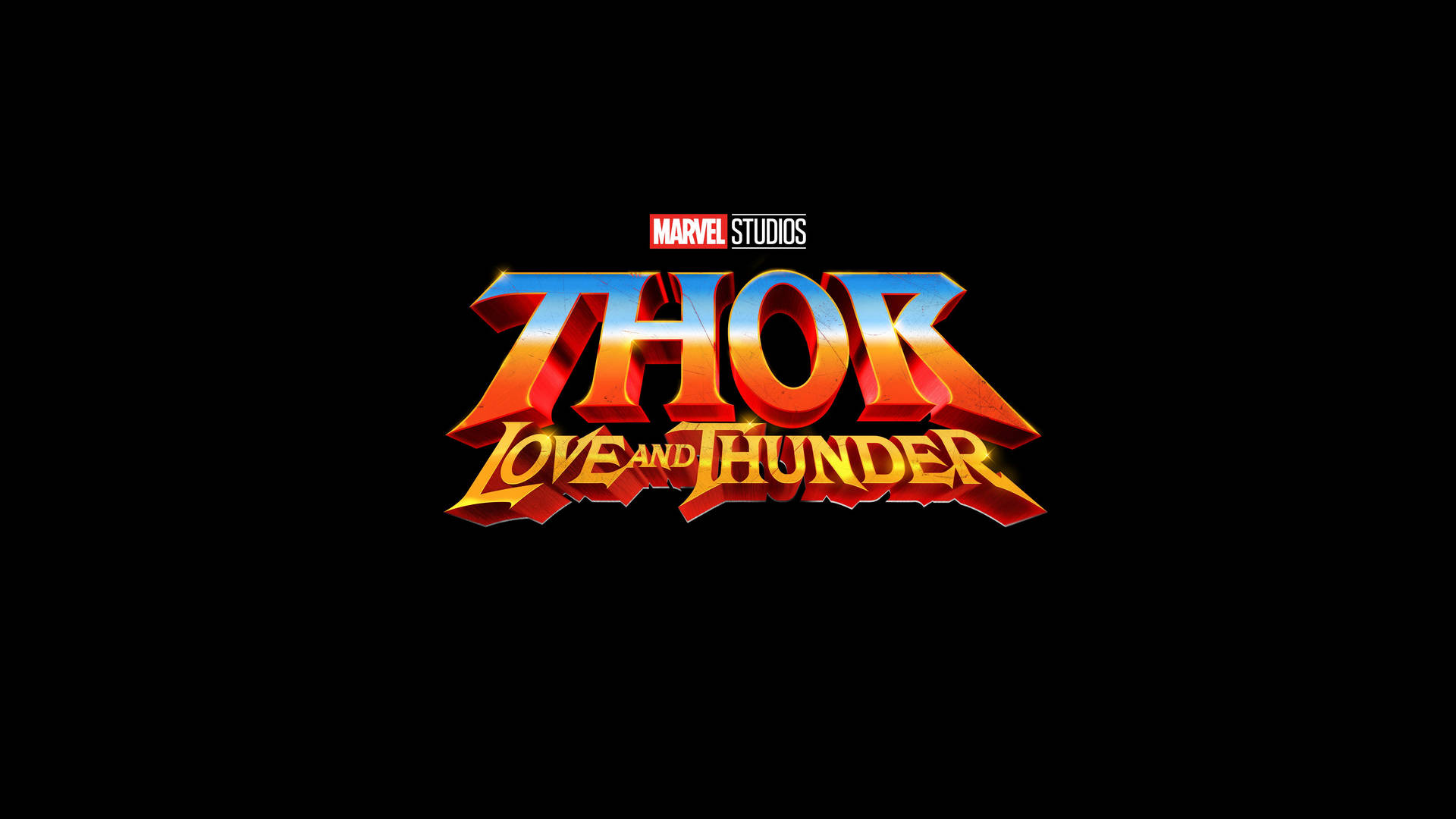 Thor Love And Thunder Movie Title Art Wallpaper