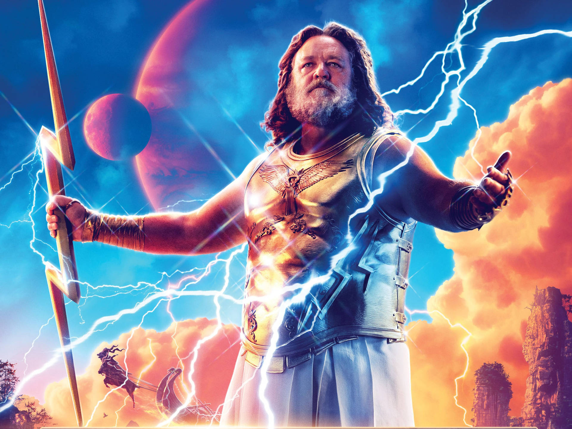 Thor Love And Thunder Zeus Wallpaper