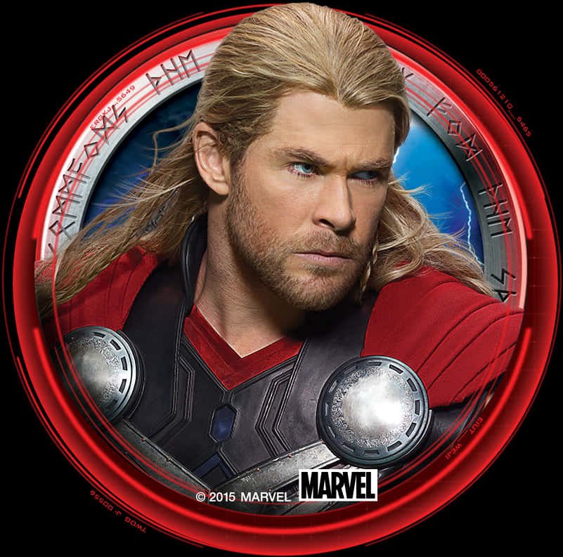Thor Marvel Hero Portrait PNG