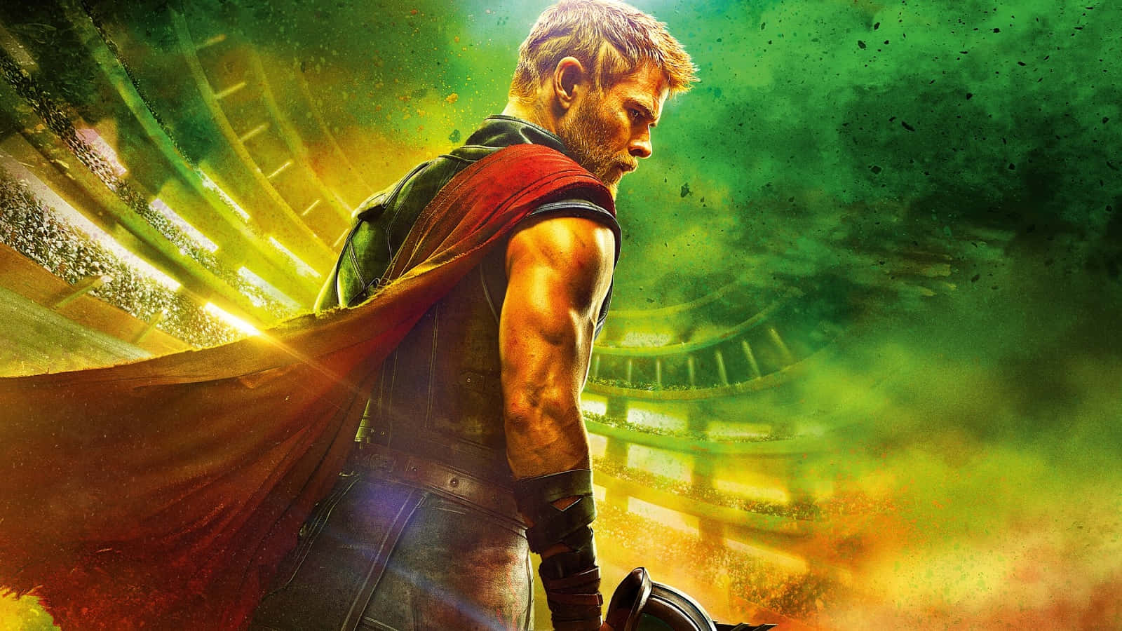 Chris Hemsworth som Thor i Marvels Thor Ragnarok Wallpaper
