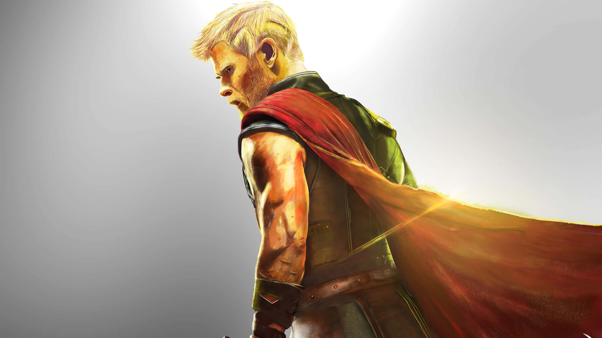 "Thor battles Hela in the epic Marvel movie, Thor Ragnarok" Wallpaper