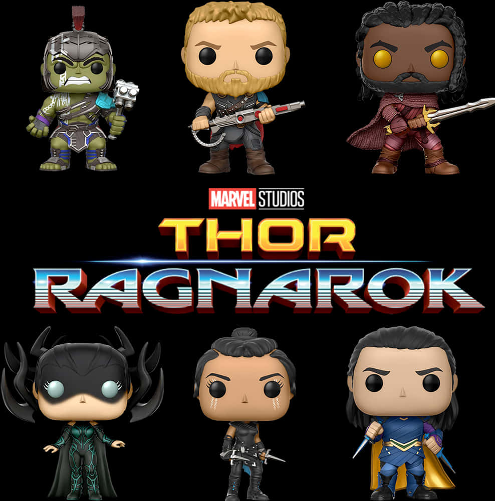 Thor Ragnarok Funko Pop Collection PNG