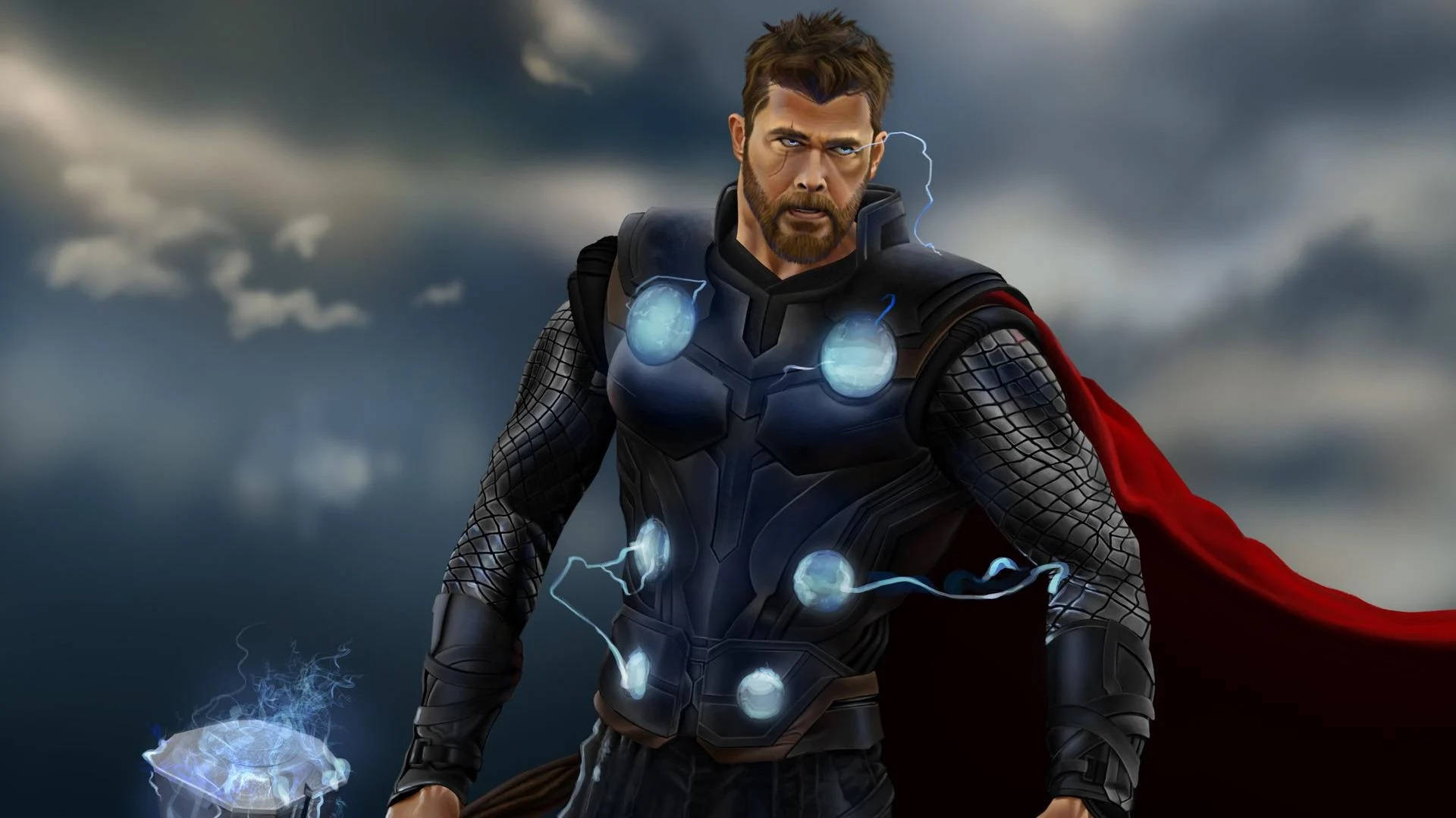 Thor Superhero From Marvel Comics Background