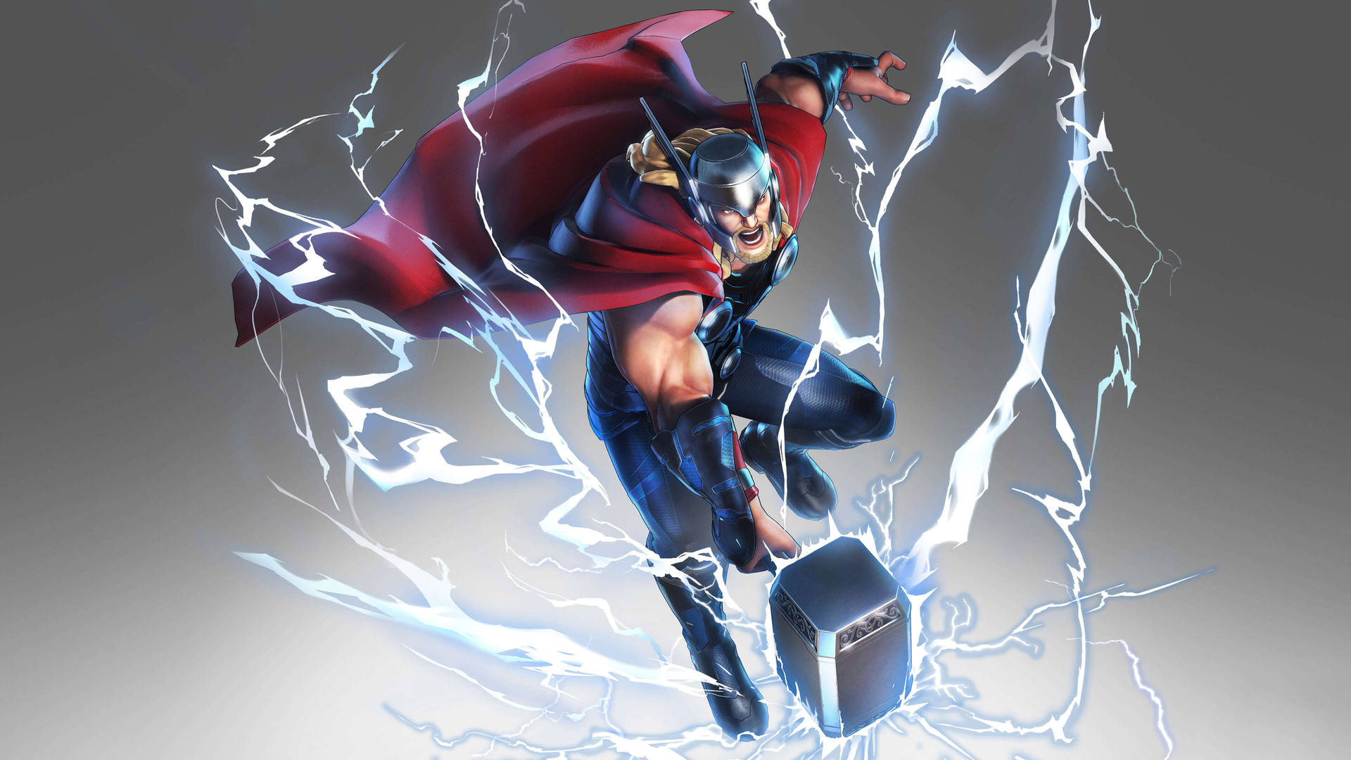 Thor Superhero Hammer Lightnings Background