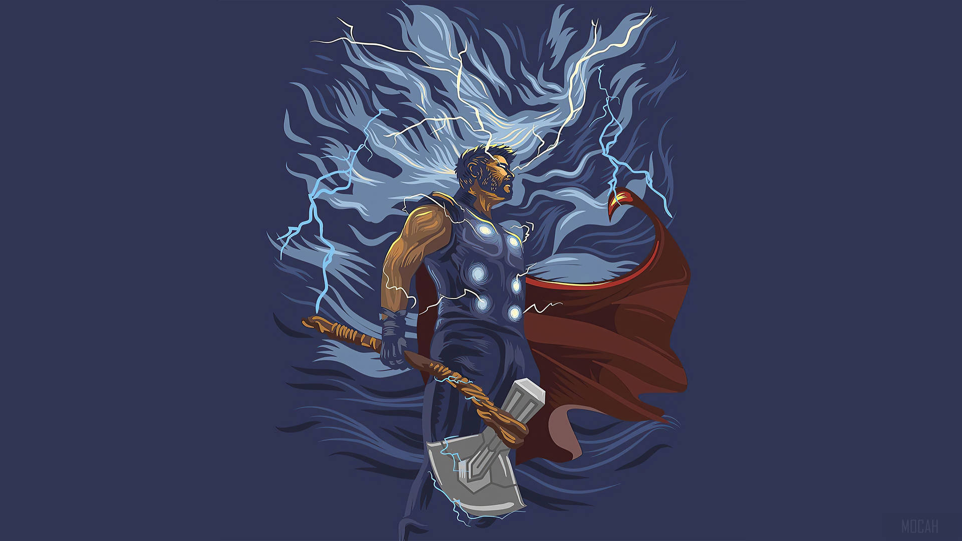 Thor Superhero Marvel Digital Art Background