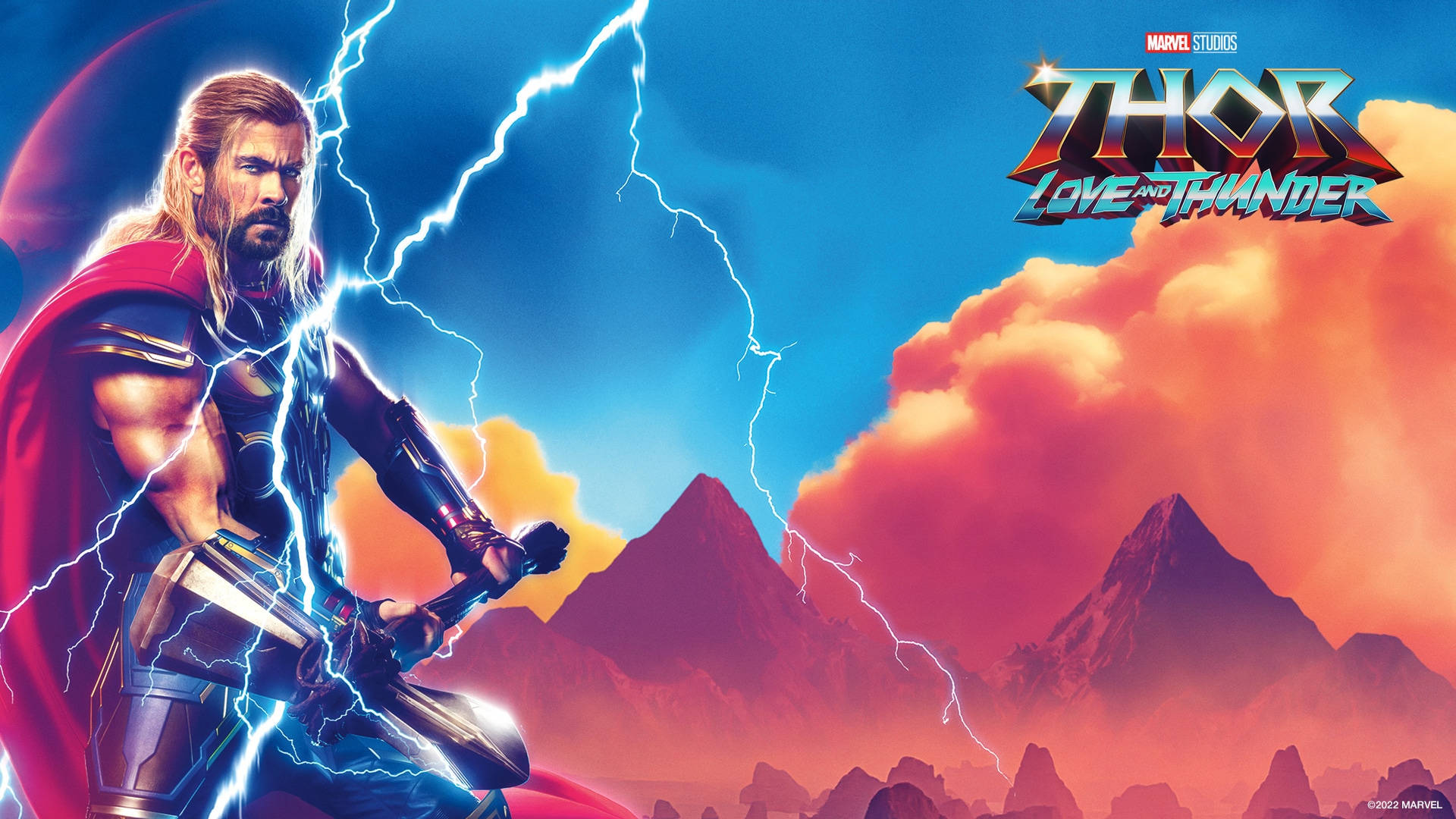 Thor Superhero Movie Digital Poster Background
