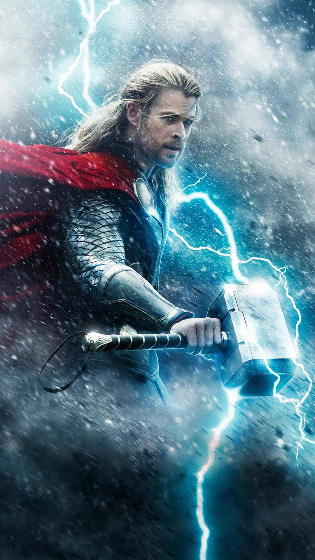 Thor Superhero Red Cape Mjölnir Wallpaper