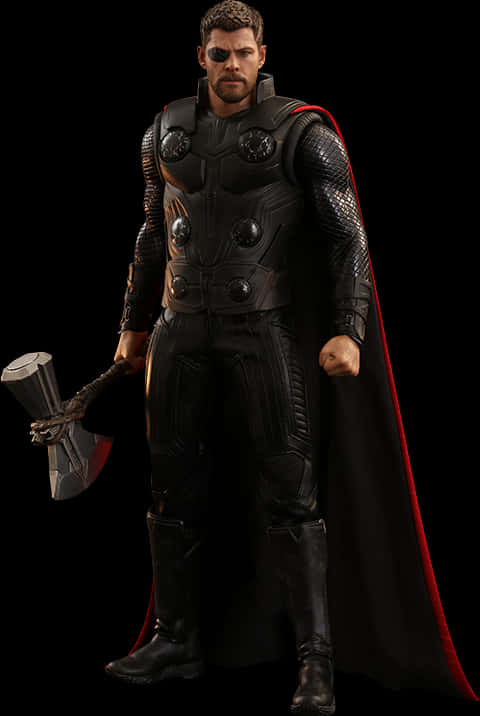 Thor_with_ Mjolnir_ Full_ Body_ Portrait PNG