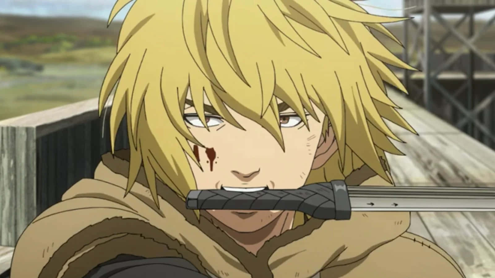 Thorfinn Anime Character Smile Wallpaper