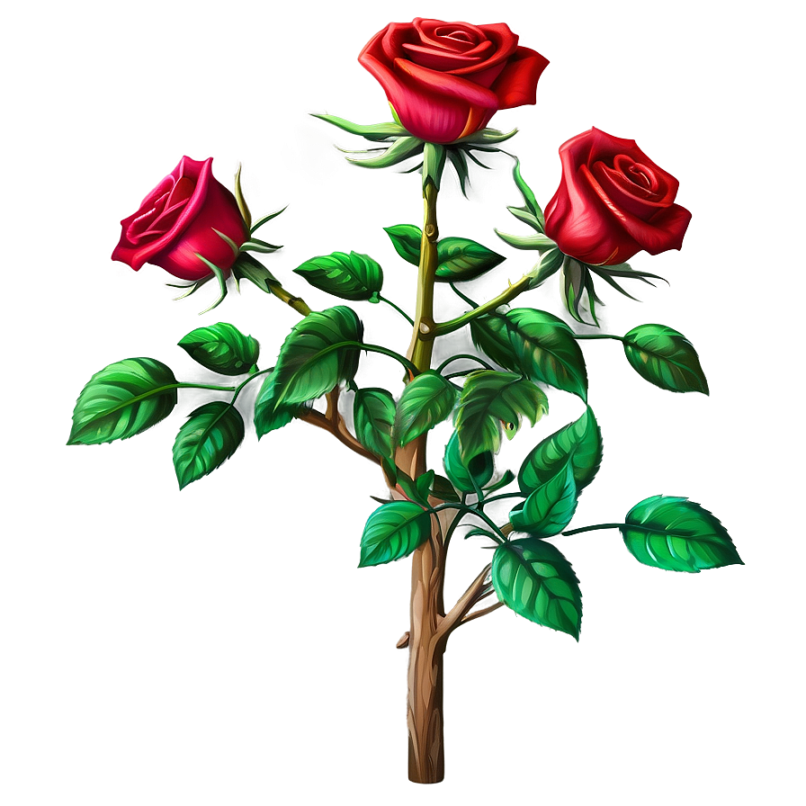 Thorny Rose Bush Png 05252024 PNG