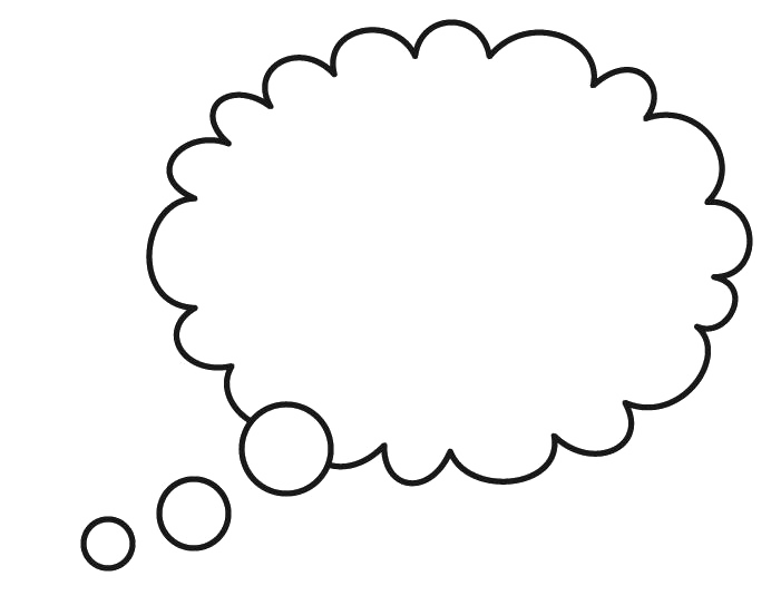 Thought Bubble Outline PNG