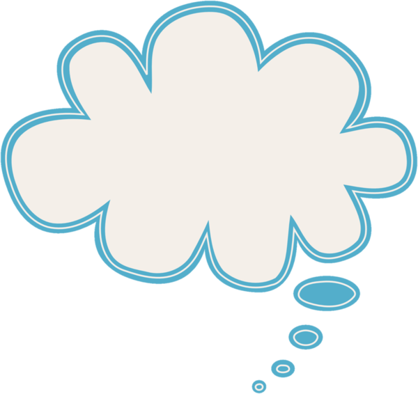 Thought Bubble Outline Graphic PNG