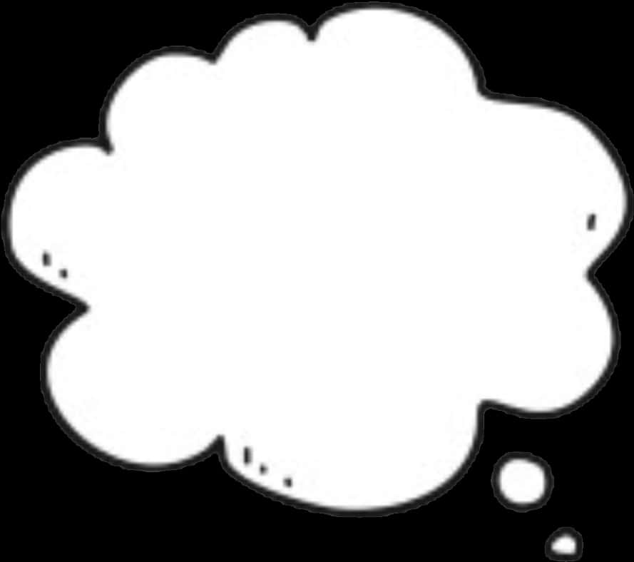 Cartoon Thought Bubble Outline PNG