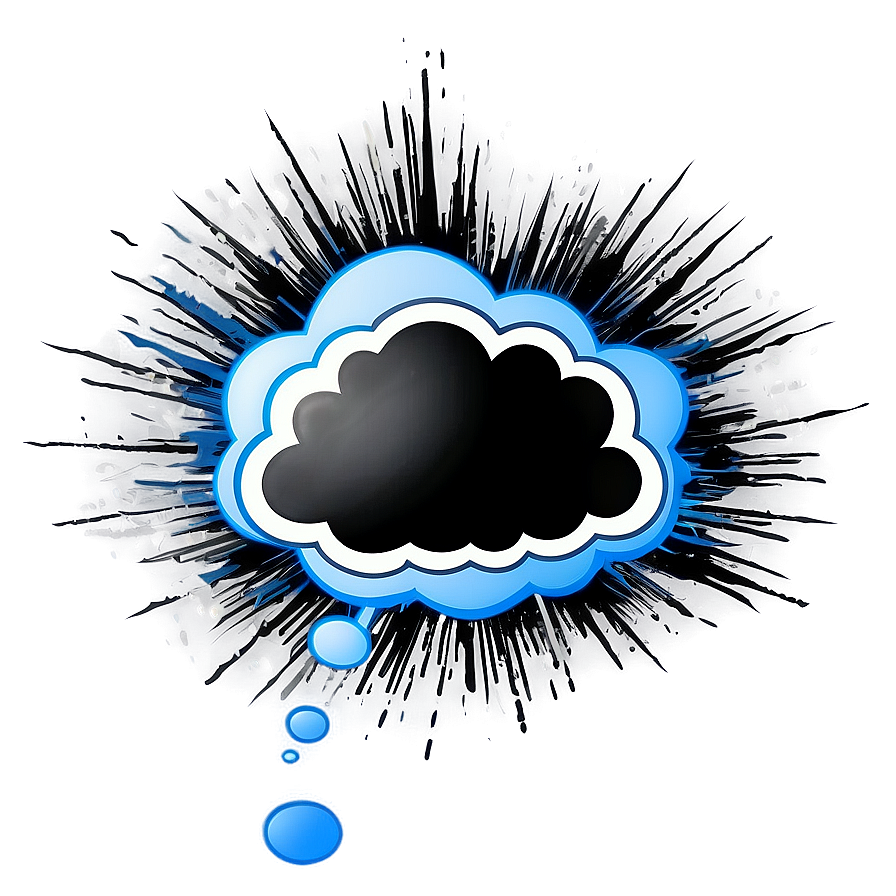 Thought Bubble With Sparks Png 06122024 PNG