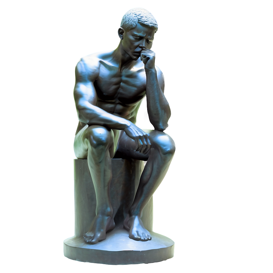 Thought-provoking Man Statue Png Bts2 PNG