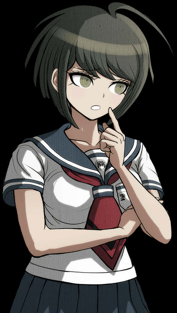 Thoughtful_ Anime_ Character PNG