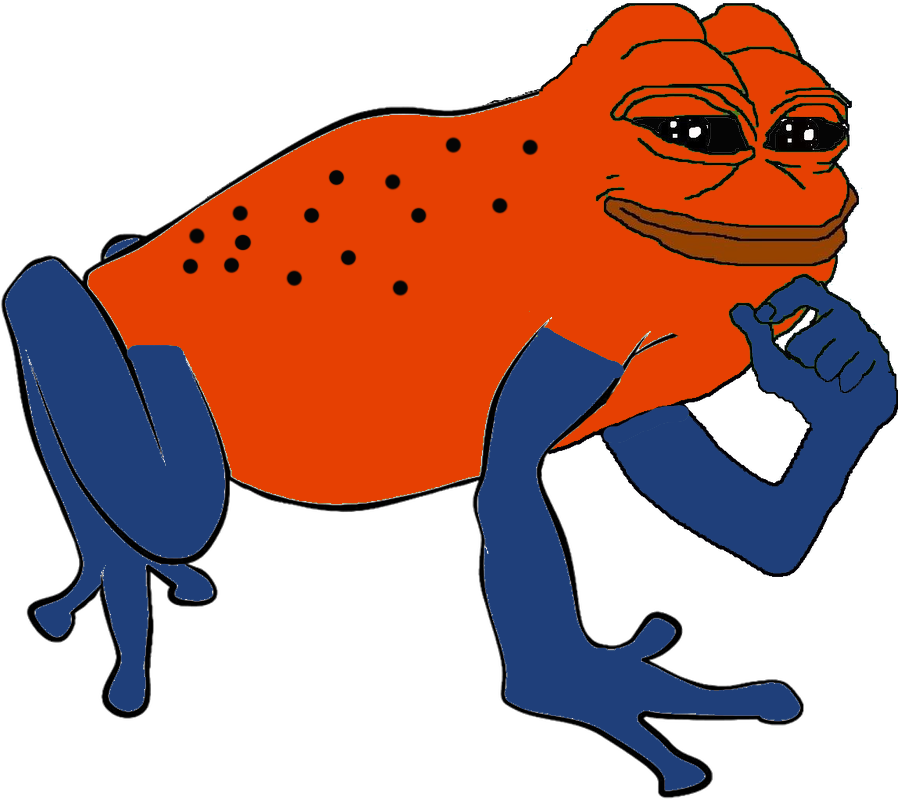 Thoughtful Pepe Frog PNG