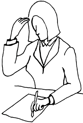 Thoughtful Person Sketch PNG