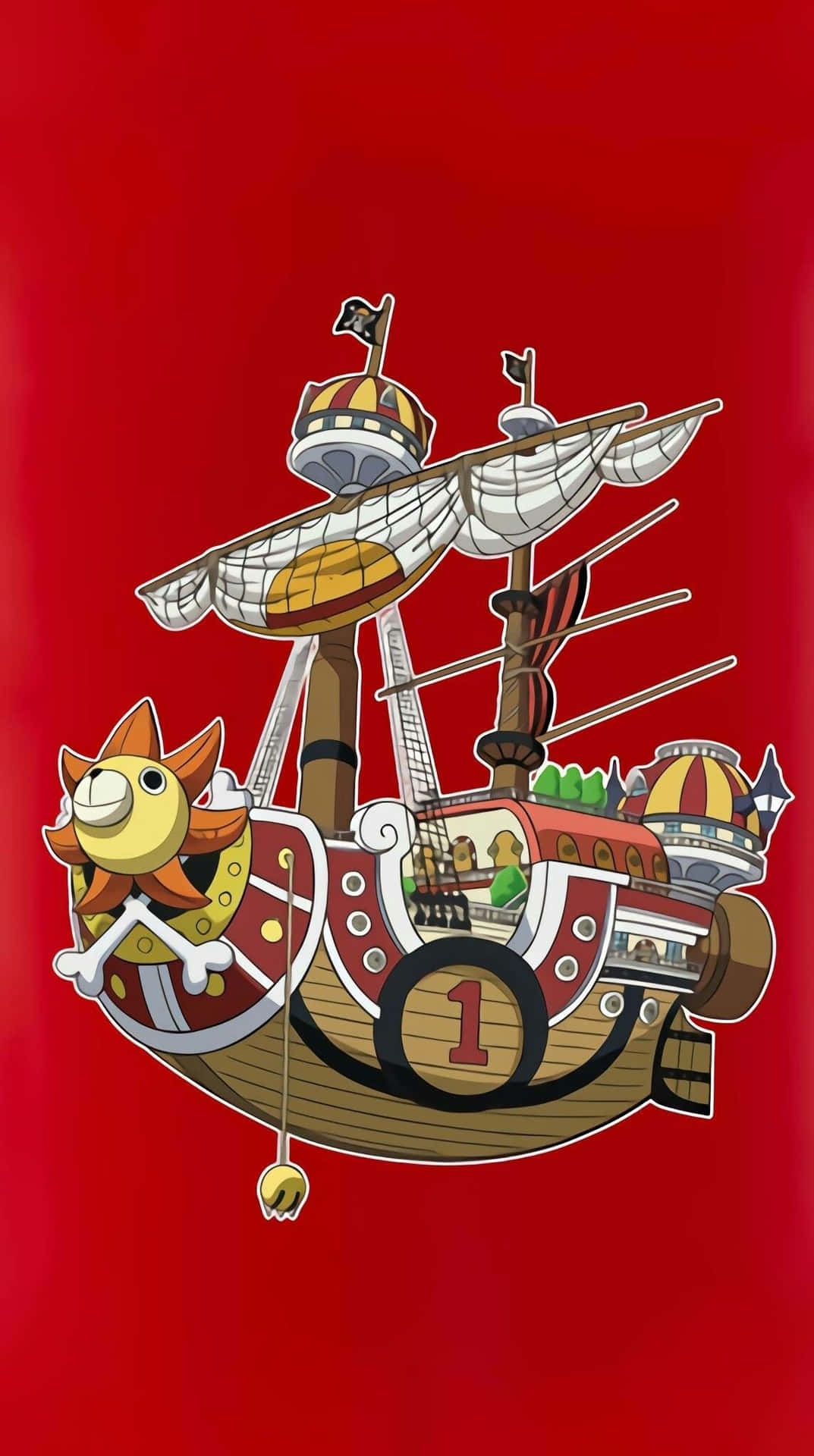 "Sailing Across the Endless Ocean, the Thousand Sunny Makes for a Spectacular Sight" Wallpaper