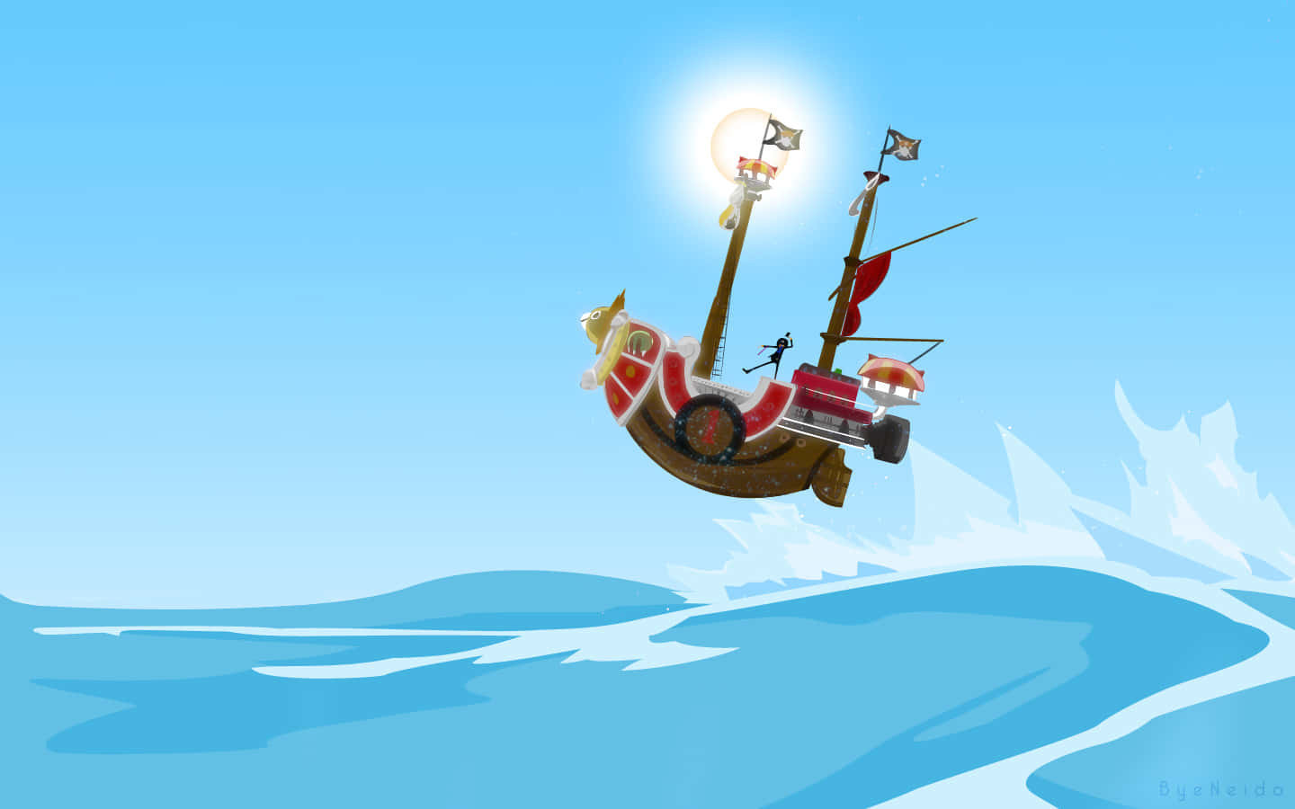 Enjoy the View of Thousand Sunny Wallpaper
