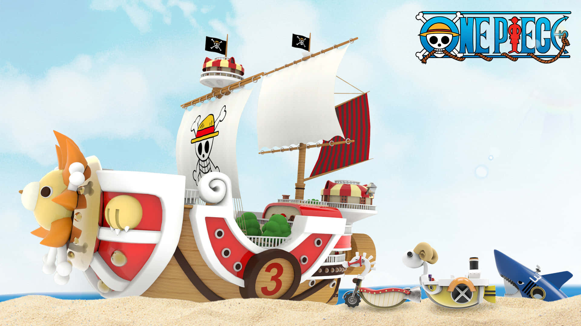 Prove That You're a True One Piece Fan with Thousand Sunny Wallpaper Wallpaper