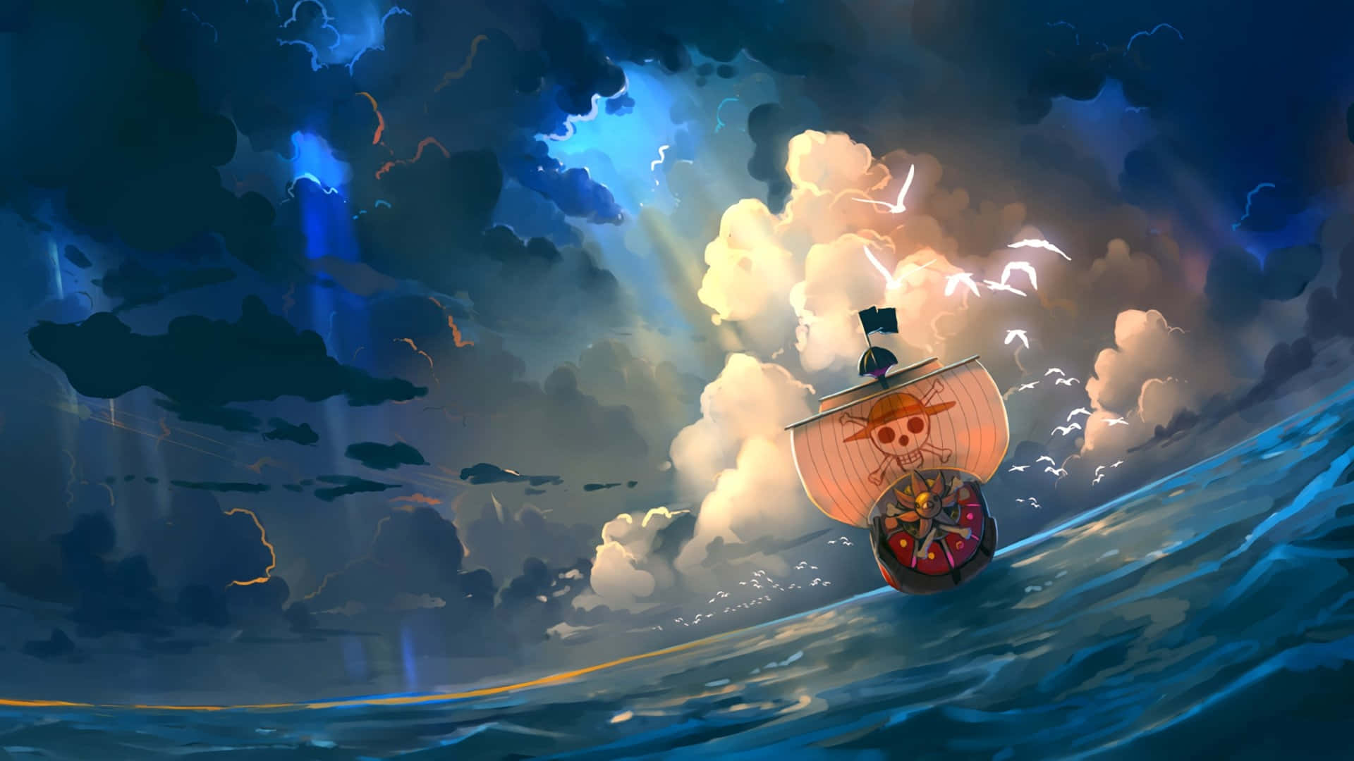 “Unleash the Adventure with the Thousand Sunny” Wallpaper