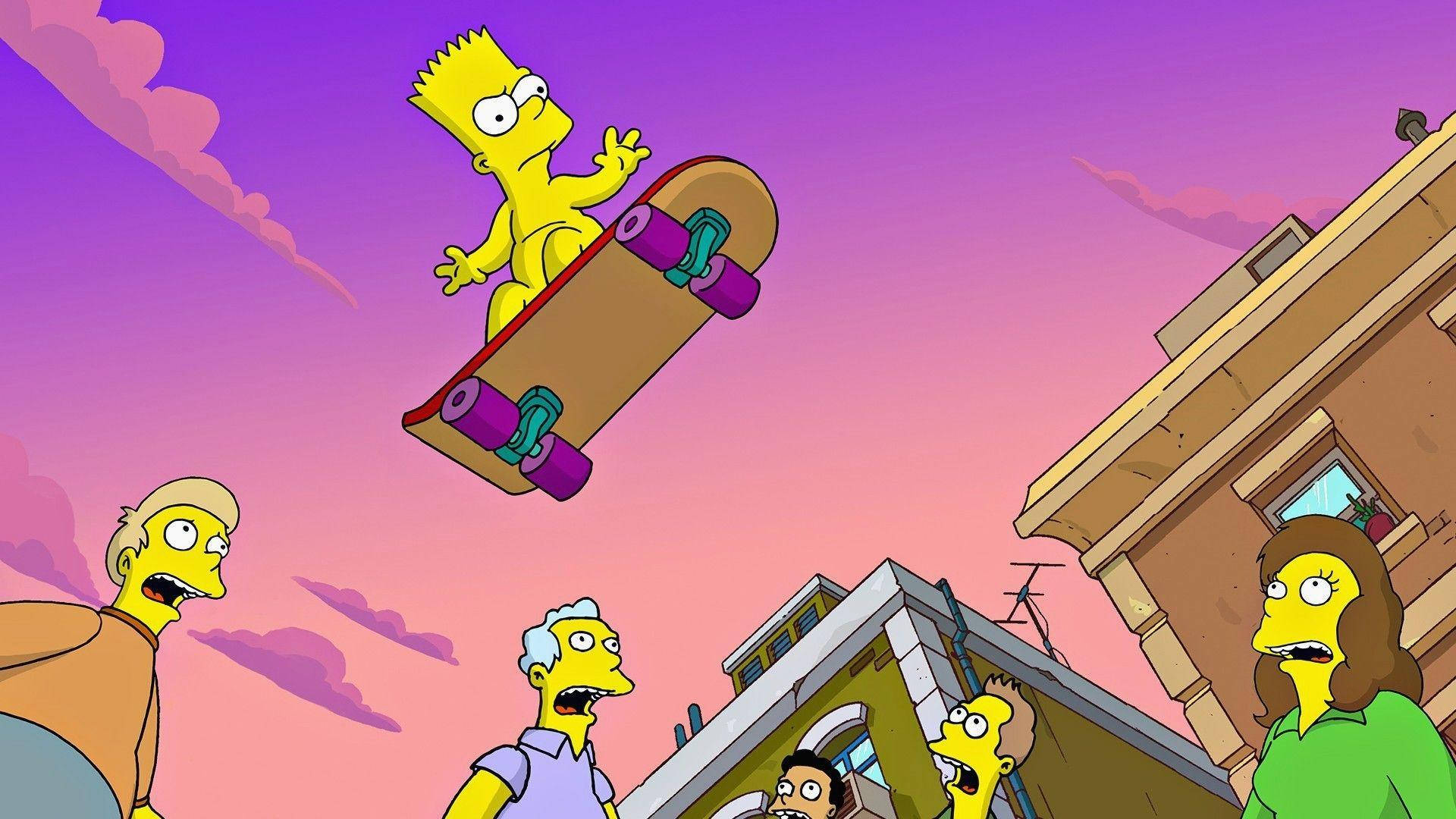 Thrasher Bart Simpson Skateboarding Wallpaper