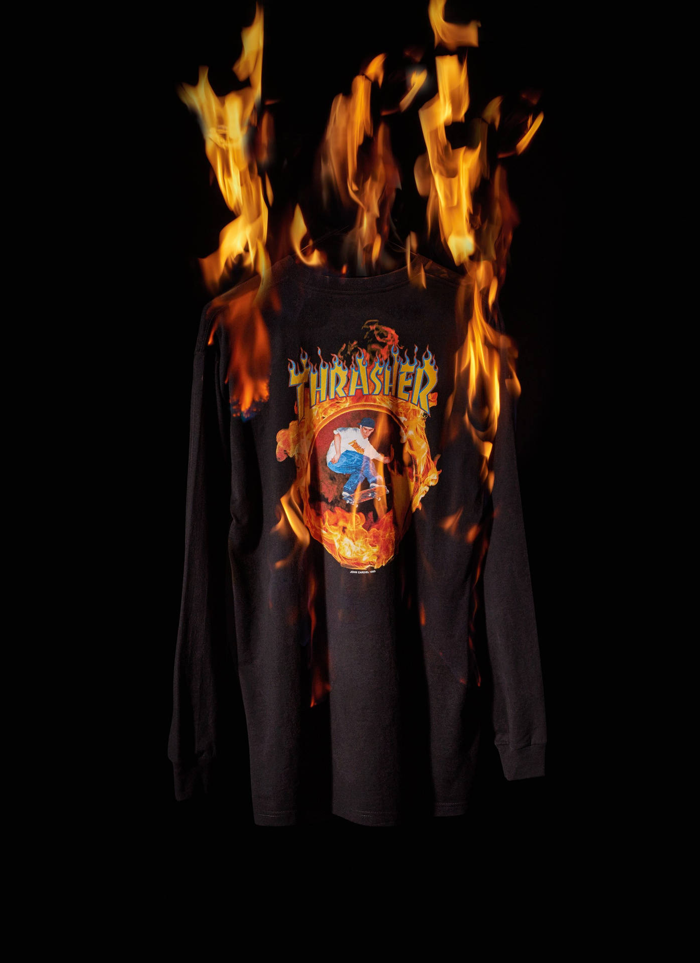 Thrasher Flaming Sweater Wallpaper