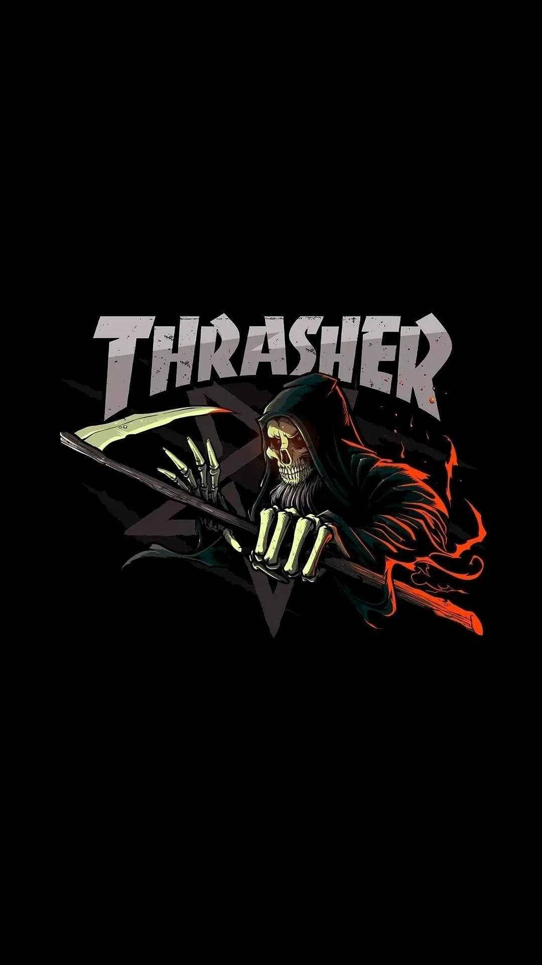 Fierce Thrasher Grim Reaper Streetwear Aesthetics Wallpaper