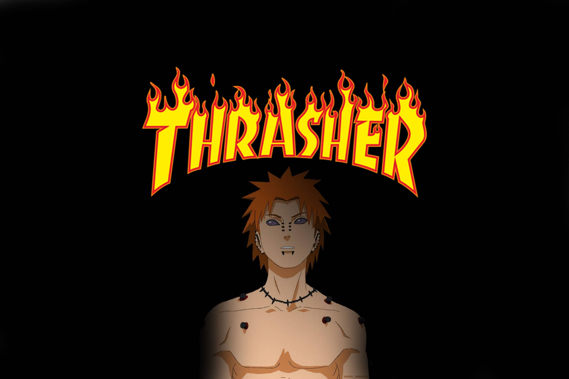 Thrasher Logo And Nagato Wallpaper