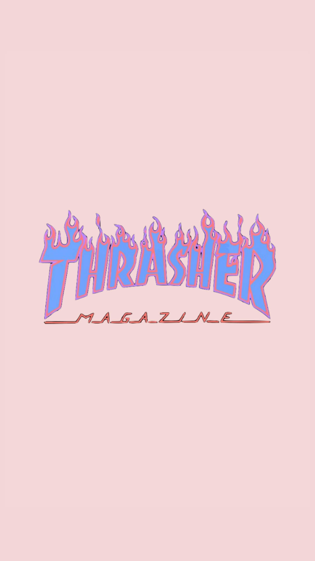 Thrasher Magazine Pink Skateboard Logo Wallpaper