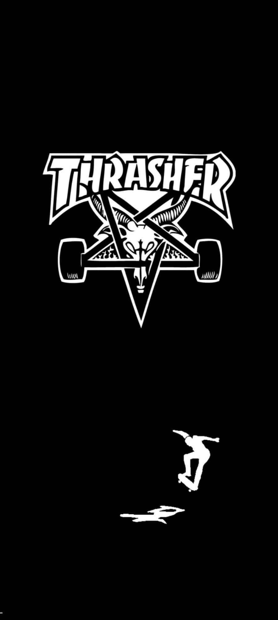 Thrasher Logo On A Black Background