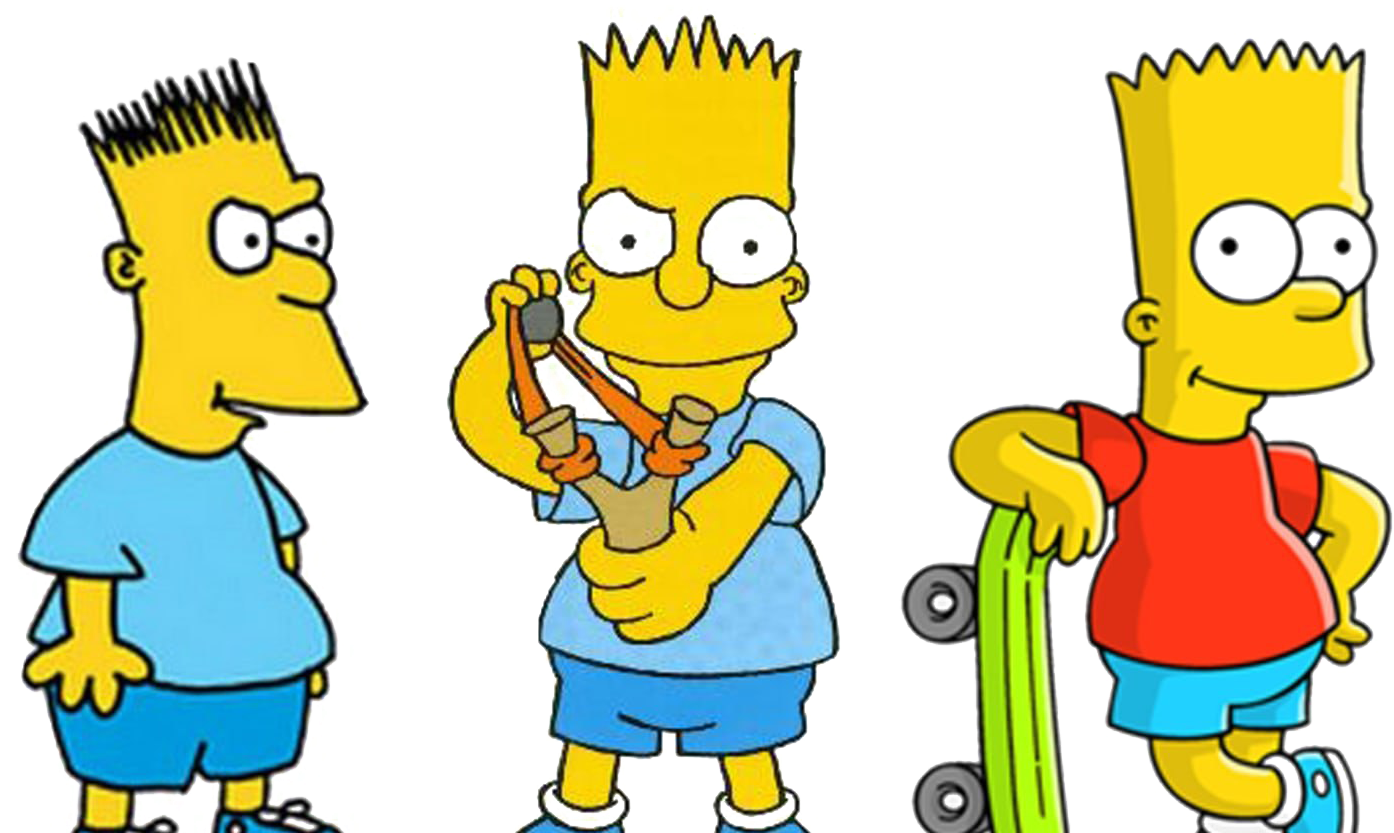 Download Three Bart Simpson Poses | Wallpapers.com