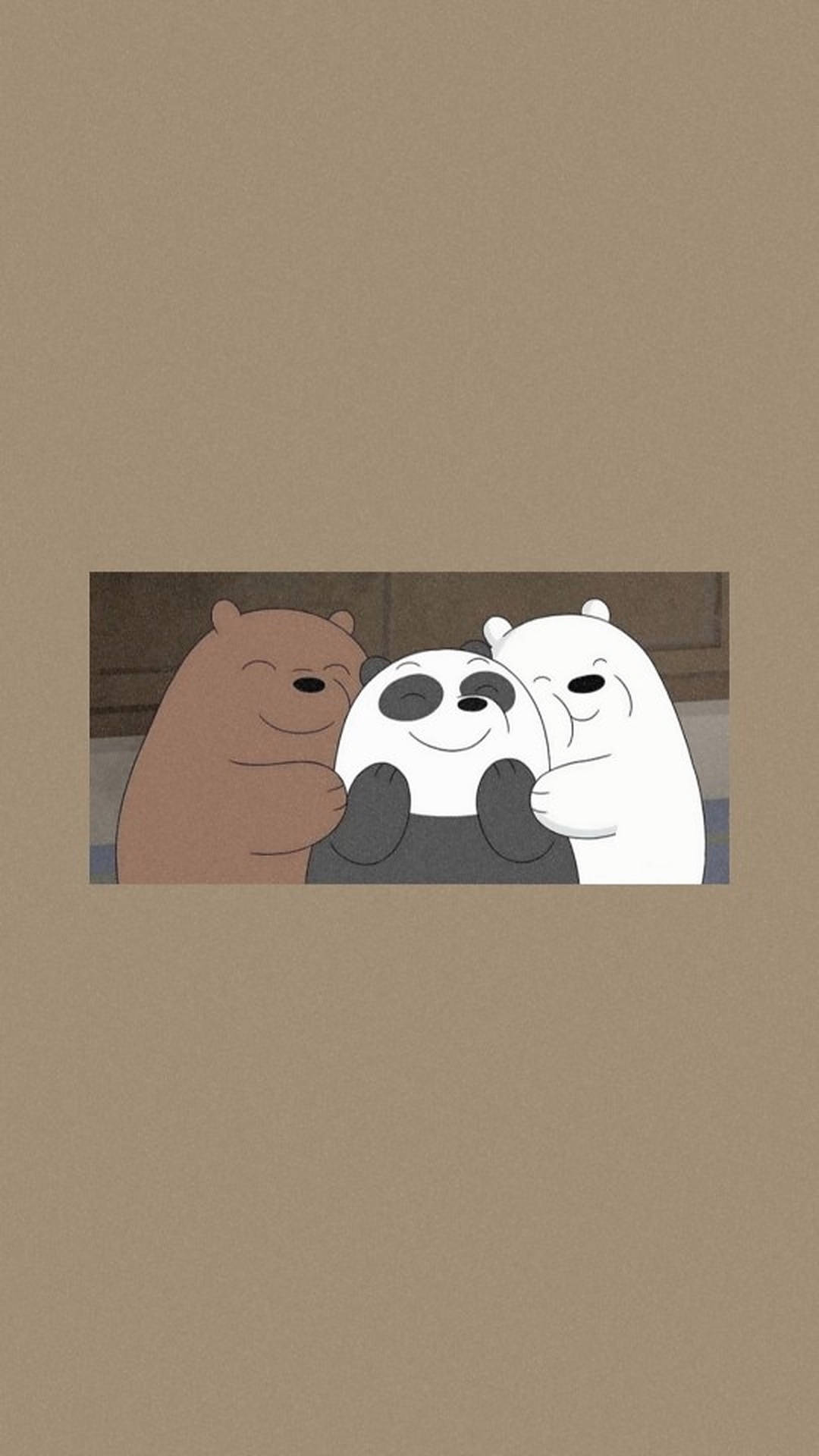 Three Bears Brown Aesthetic Wallpaper
