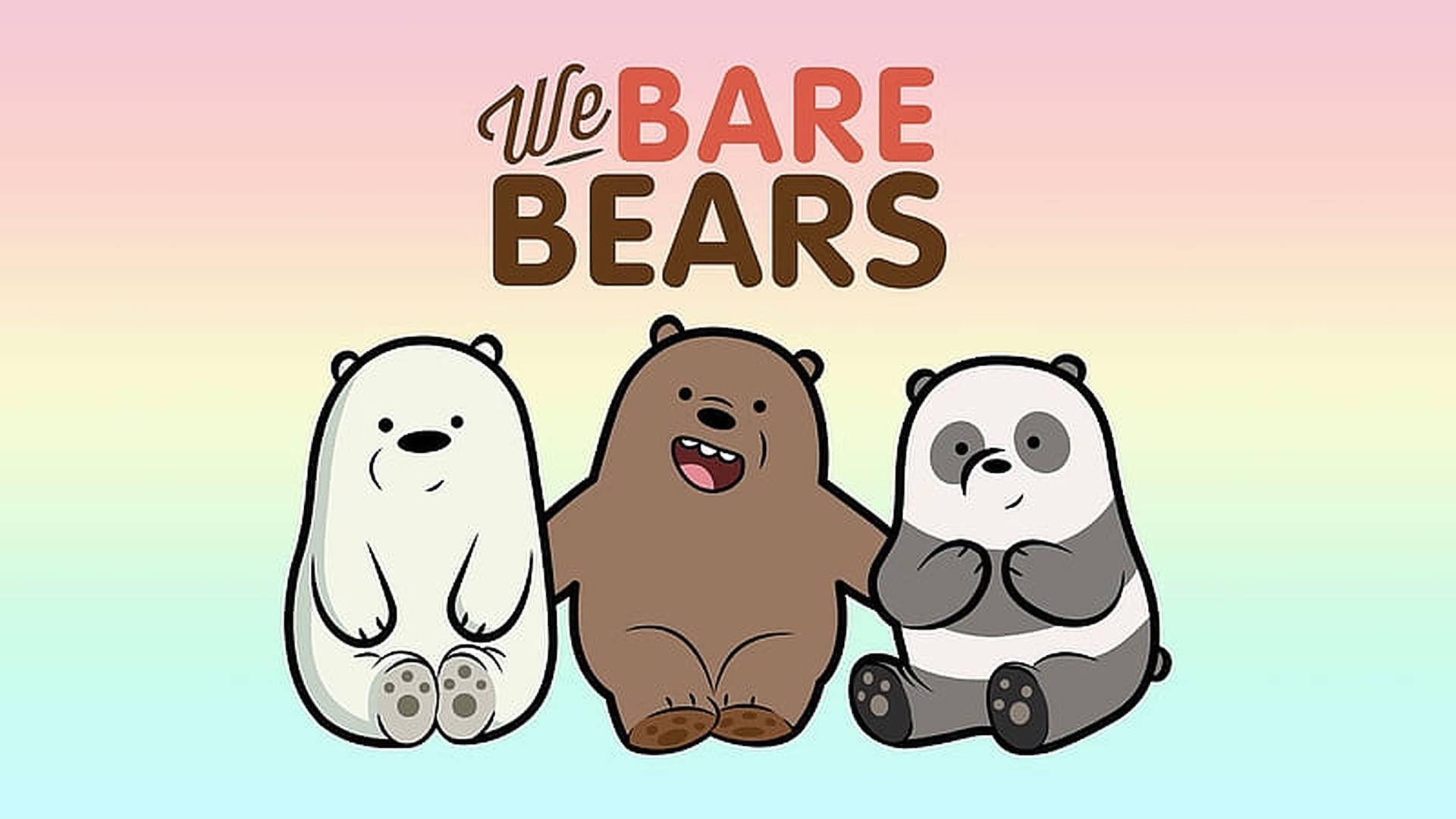 Three Bears Rainbow Poster